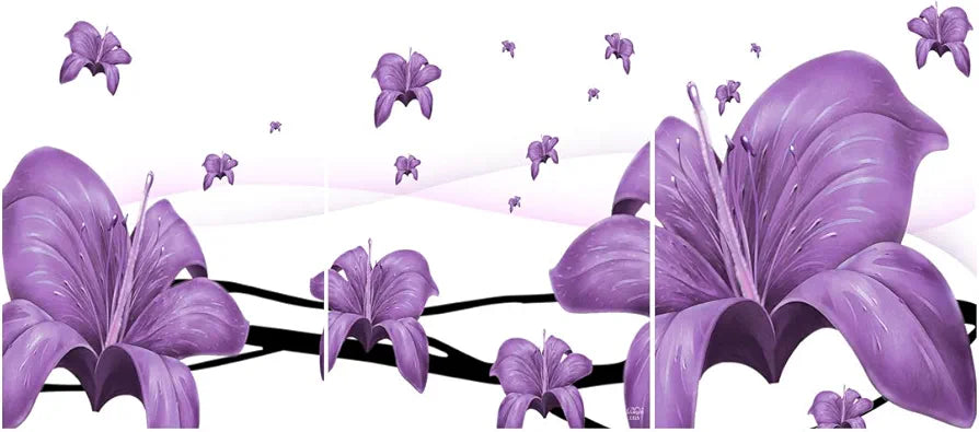 Rangoli MDF 3 Pcs Wall Poster 12x18 Inch Decorative Wall Art for Home, Office, Living Room. P-4, Design-22