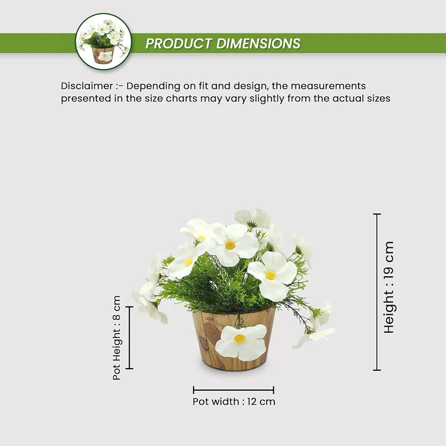 fancymart Artificial Flower in Grass with Pot, Perfect for Home & Office Decor, Artificial Flora -8421