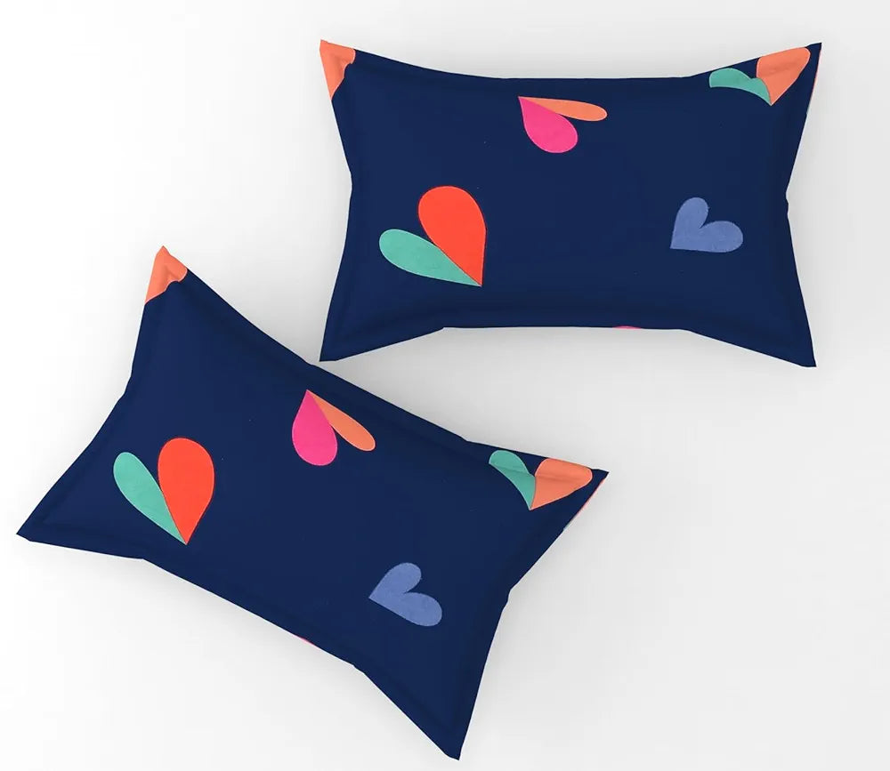 FRESH FROM LOOM Soft Glace Cotton Fitted Bedsheet King Size Bed With Two Pillow Cover | Elastic Fitted Solid Bed Sheets | Bed Covers For Mattresses Tuck In , 144 TC