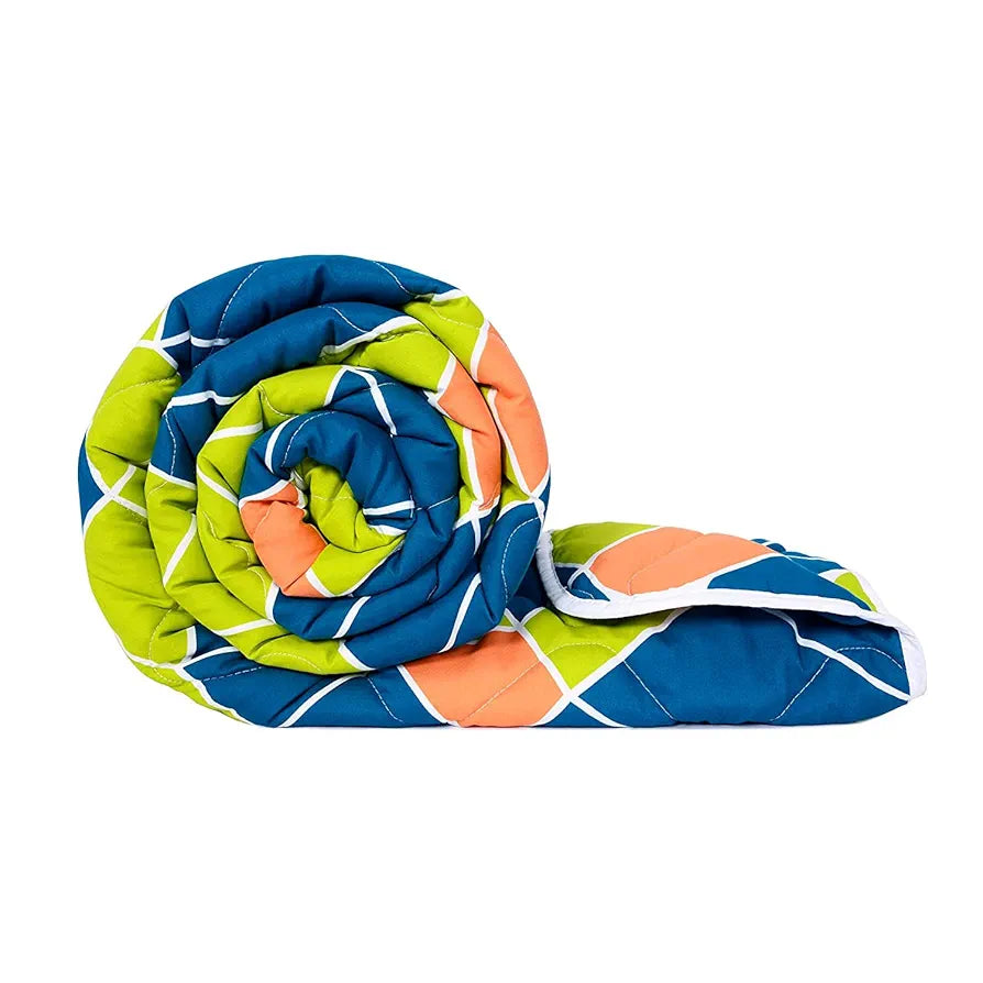 Divine Casa Microfiber 150 GSM Reversible Double Bed Comforter | Ultra Soft & Lightweight Blanket | Cozy & Breathable for All-Weather | 254 x 230 CM, Acid Lime