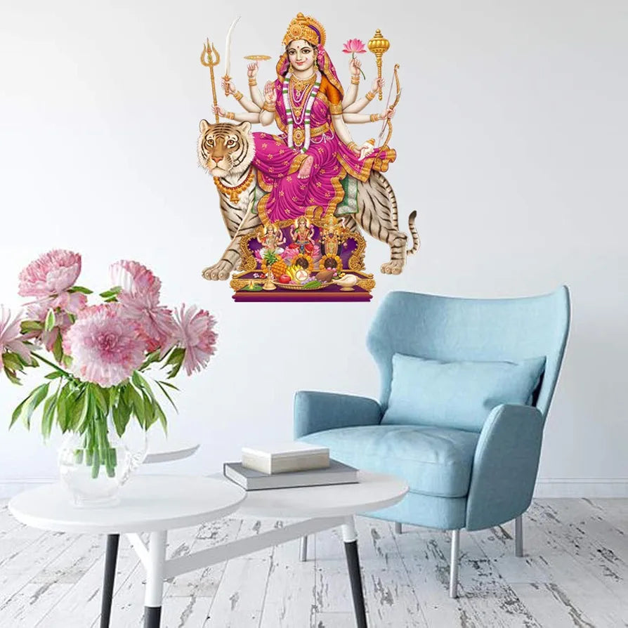 Rangoli White Glossy Vinyl Wall Sticker Premium Self-Adhesive Waterproof Decorative Wall Decal for Bedroom, Living Room, Office & Home Decoration Easy to Apply. Parent-6, Design-19