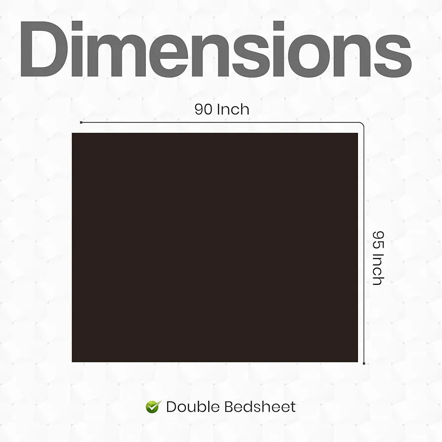 FRESH FROM LOOM Plain Microfiber Rotary Printed Bed Sheet Set - King Size, Hypoallergenic, Wrinkle Free with 2 Pillow Covers , 240 TC