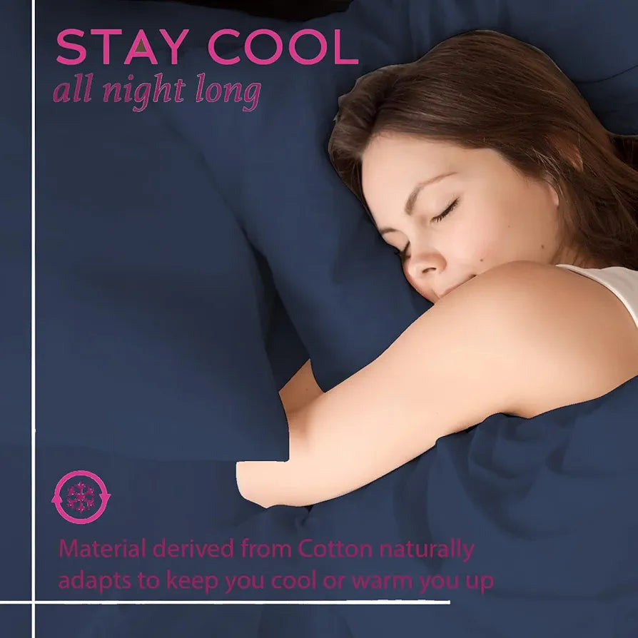 Trance Home Linen Premium 300 Tc Pure 100% Cotton Solid Single Size Fitted Bedsheet with 1 Pillow Cover,Small Single