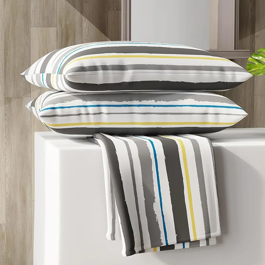 Zen Cotton Blend King Bedsheet Set  | 1 King Cotton Bedsheet & 2 Pillow Covers | Breathable & Anti-Wrinkle | 225 CVC | 