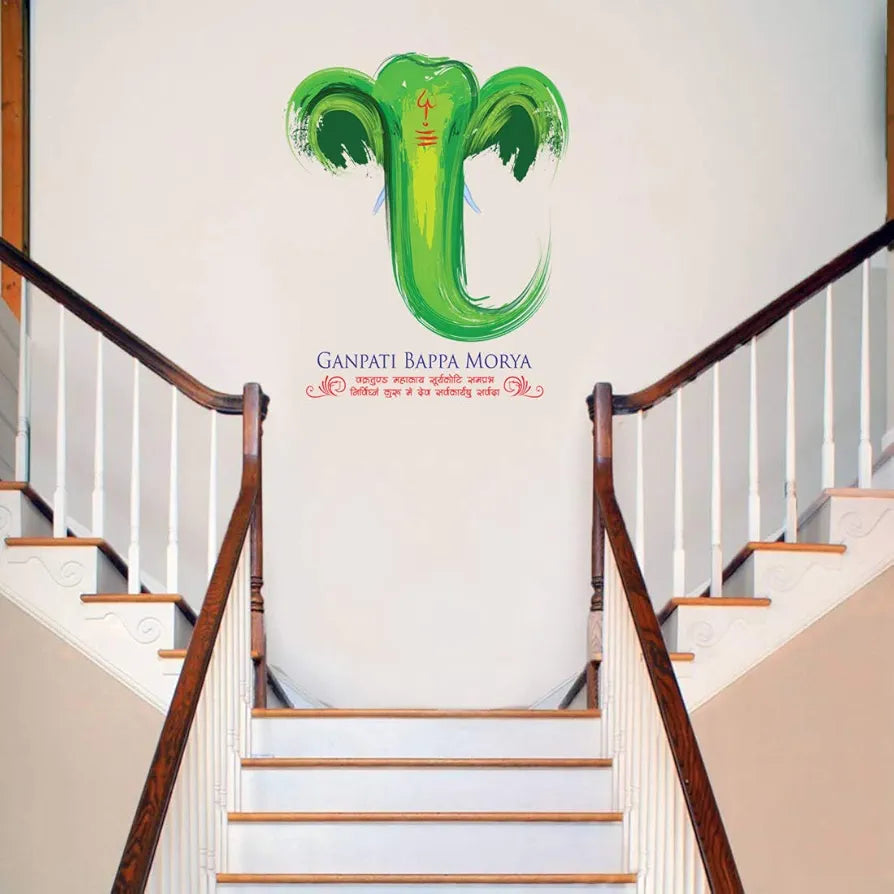 Rangoli White Glossy Vinyl Wall Sticker Premium Self-Adhesive Waterproof Decorative Wall Decal for Bedroom, Living Room, Office & Home Decoration Easy to Apply. Parent-2, Design-14