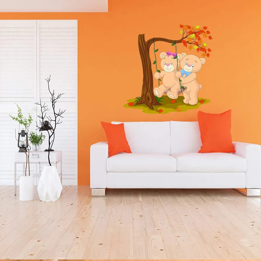 Rangoli White Glossy Vinyl Wall Sticker Premium Self-Adhesive Waterproof Decorative Wall Decal for Bedroom, Living Room, Office & Home Decoration Easy to Apply. Parent-4, Design-16