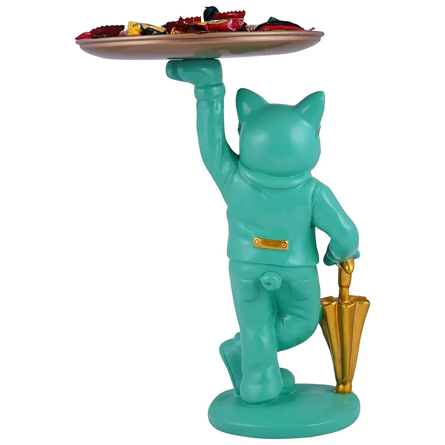 ZART Bulldog Standing Tray Showpiece Home Decor Showpiece, Living Room Decor Showpiece,Kitchen, Office, Gifts Item, Table Decoration .
