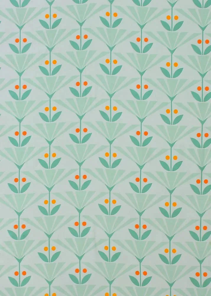 Premium Cotton Elastic Fitted Bedsheets with 2 King Size Pillow Covers Double Bed with All Around Elastic Supersoft Size - 72 x 78 +10 inches Flower Print Light Green Orange 200 tc - 220 tc