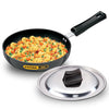 Hawkins Futura 22 cm Frying Pan Hard Anodised Fry Pan with Stainless Steel Lid