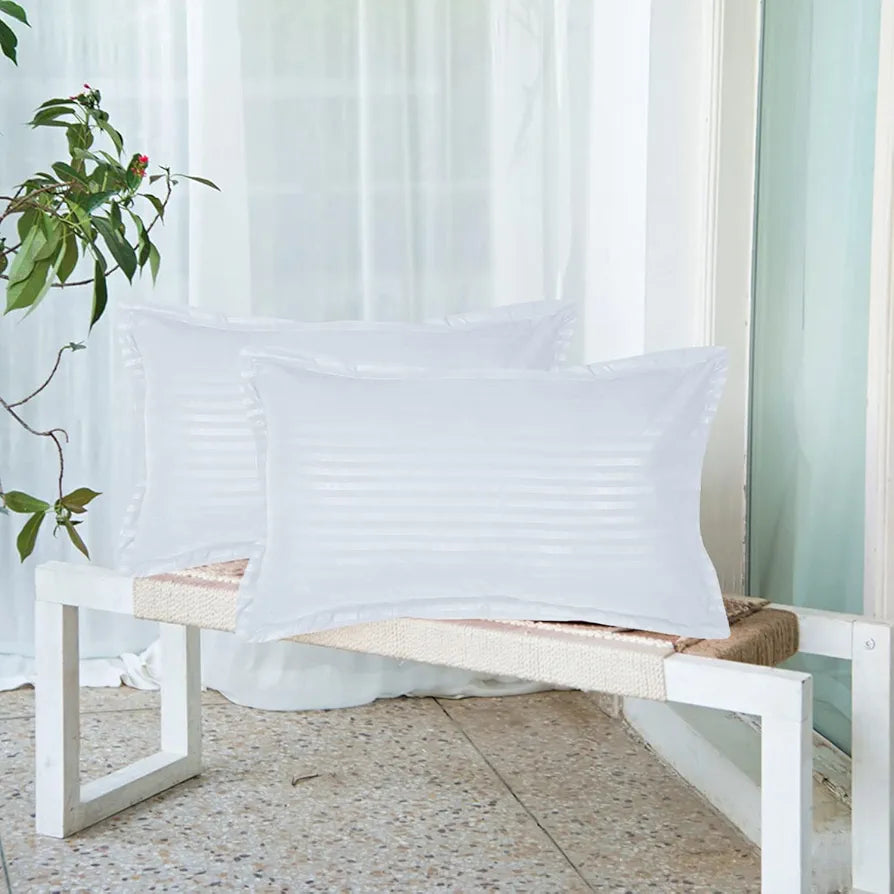 Cloth Fusion Glace Cotton Pillow Cover Set of 2 with Envelope Closure, Soft Pillow Case for Comfort 