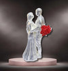 Gold Art India Couple Figurine Silver-Plated Matte Finish