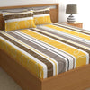 Dreamscape Microfiber Wrinkle & Fade Resistant Double Bedsheet With 2 Pillow Covers 140 TC Imperial Yellow