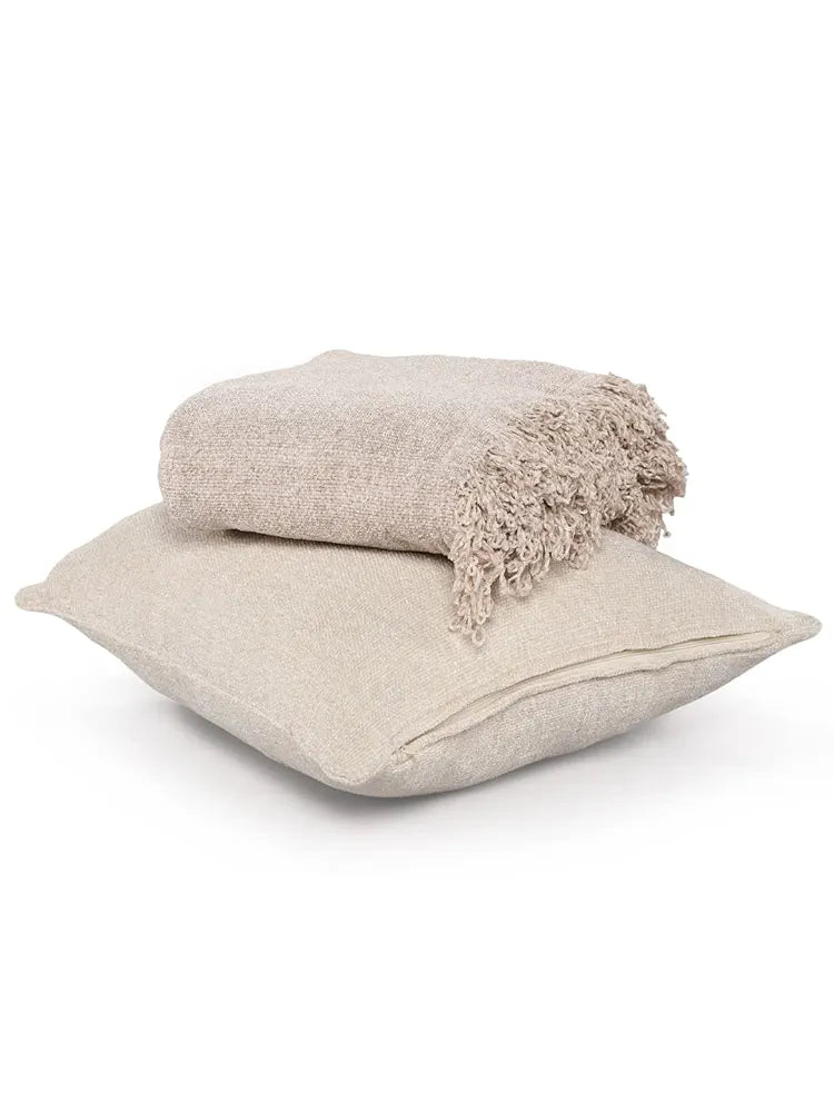 SASHAA WORLD Natural Chenille Cushion Cover | Decorative Pillow Case | Elegant Solid Design, Soft & Durable | Ideal for Living Room, Bedroom & Home Décor| 45X45 Cm