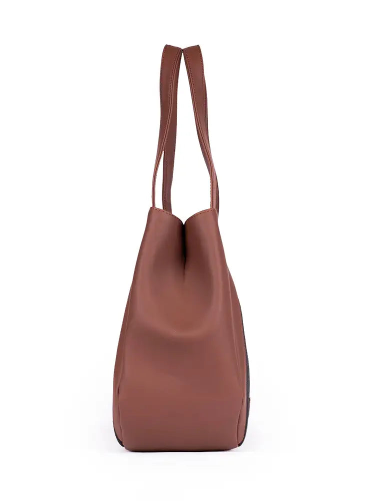 ZOUK Jute Handcrafted Vegan Leather Women's Shoulder Luna Handbags