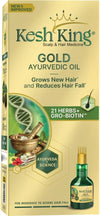 Kesh King Gold Ayurvedic Hair Oil with 21 Herbs and Gro-Biotin with a Hairfall Reduction - 450 ml