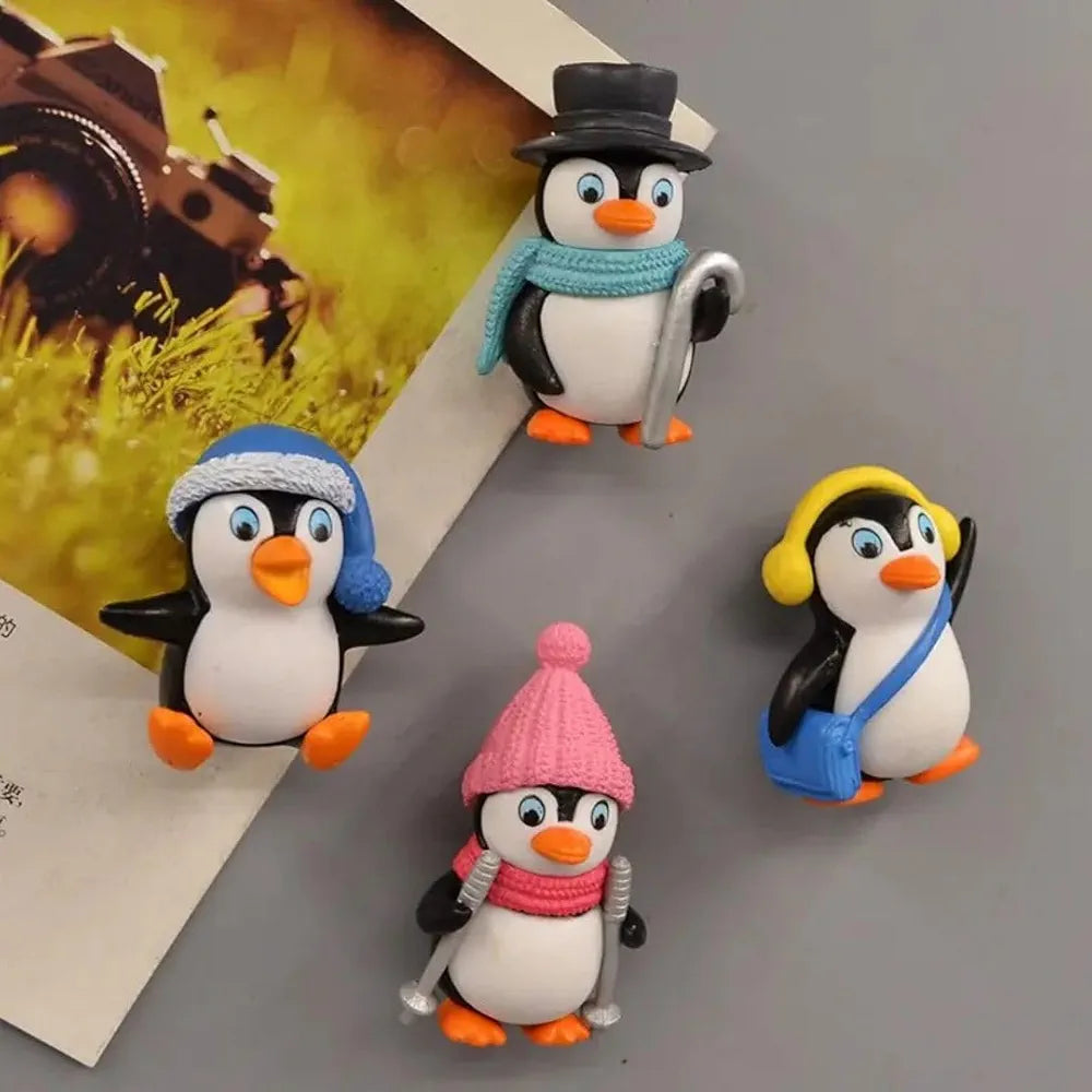SATYAM KRAFT 1 Set  Resin Penguin Miniature Figurines | Cute Decorative Showpiece | Gift for Him/Her, Home, Bedroom, Living Room, Office, Table, Car Dashboard | Gift & Festive Décor