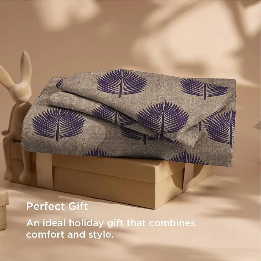 Ultra Super Soft Cotton Feel Microfiber Double Bedsheet with Two Pillow Covers for Your Bedroom  -Brown