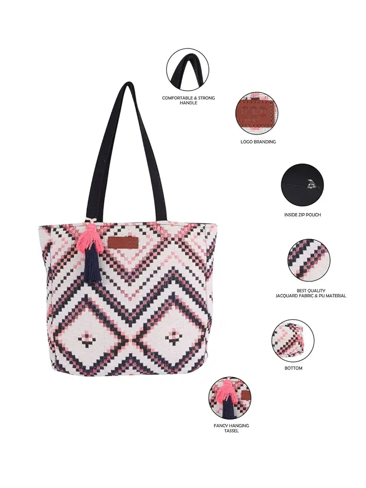ASTRID Handmade Macrame Flap Over Sling Bag For Girls And Women