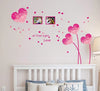 Decals Design Heart Shaped Flowers with Blowing Petals Wall Decal
