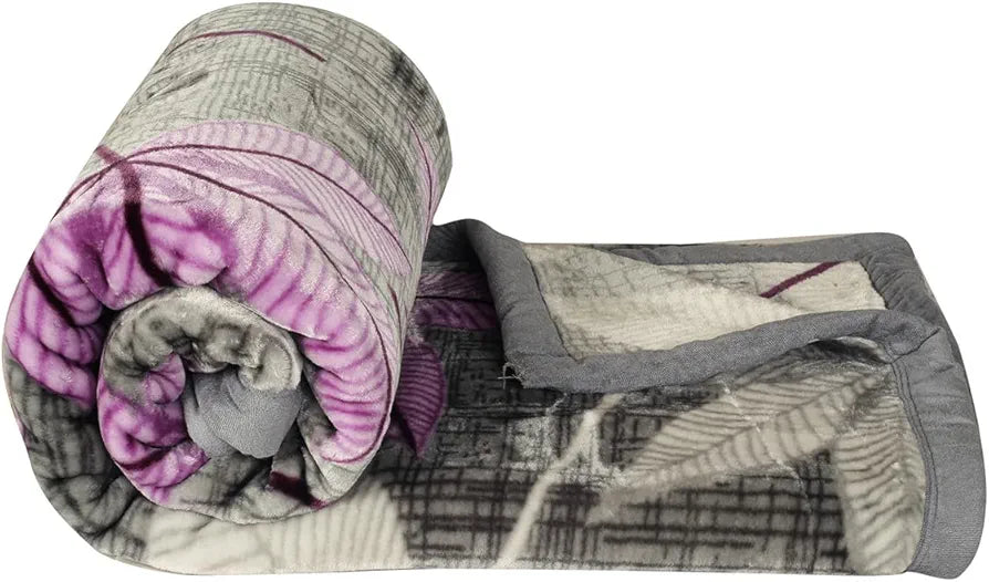 Super Soft Cloudy Printed Single Bed Blanket for Heavy Winter, Single Ply Mink Blanket King Size with 152 x 220 Cm -2.5 Kg | TC - 400