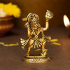 Ekhasa Pure Brass Hanuman Ji Murti Golden Hanuman Ji
