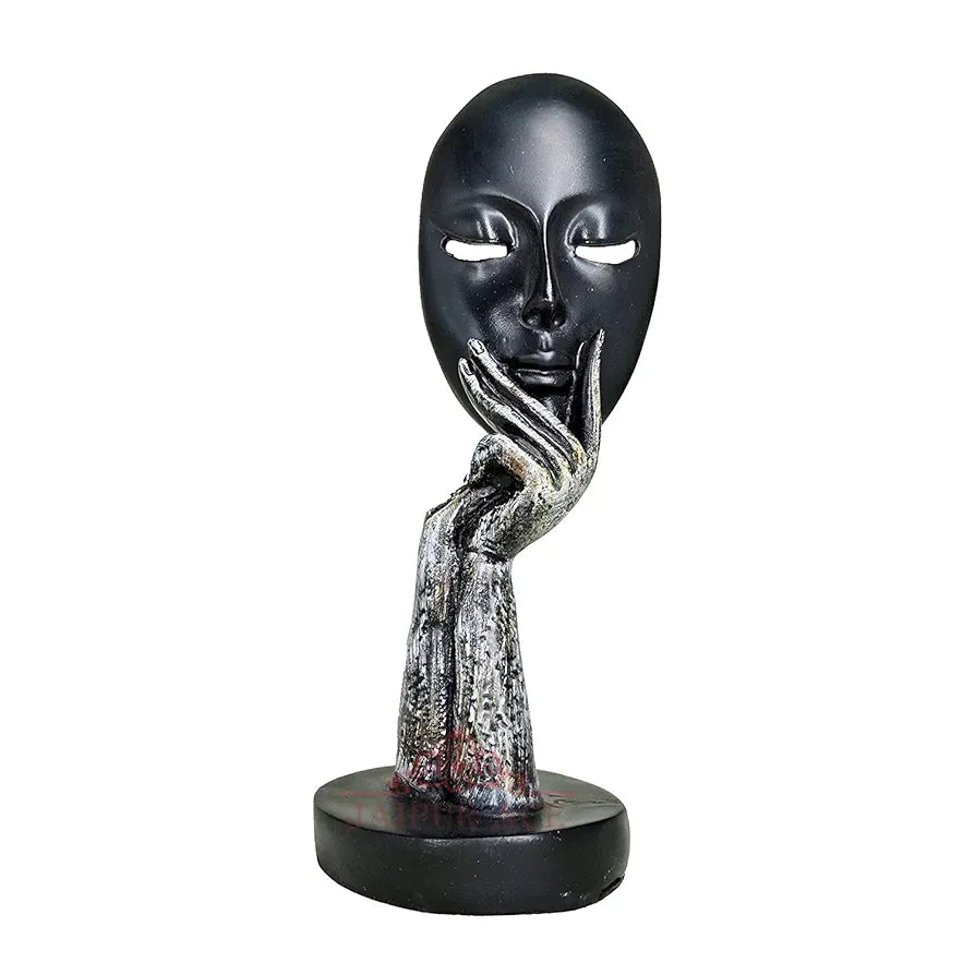 JAIPUR ACE Lady Face Fantasy Statue Sculptures Showpieces Creative Abstract Design Art Figurine for Home Living Room Decorative Display  Resin,13 X 5 cm