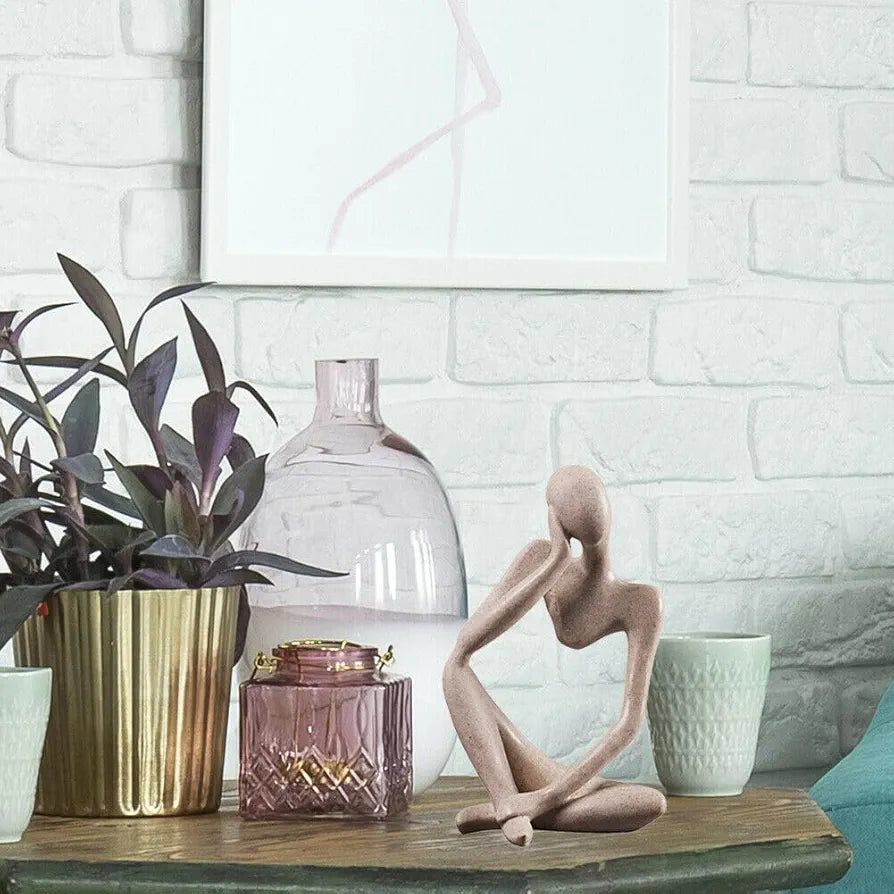 Mariner's Creation Premium Home Decor showpiece- Set of Three Modern Art Thinker showpiece for Living Room | Home Decor Items | House Warming Gift 9x6x12.5cm