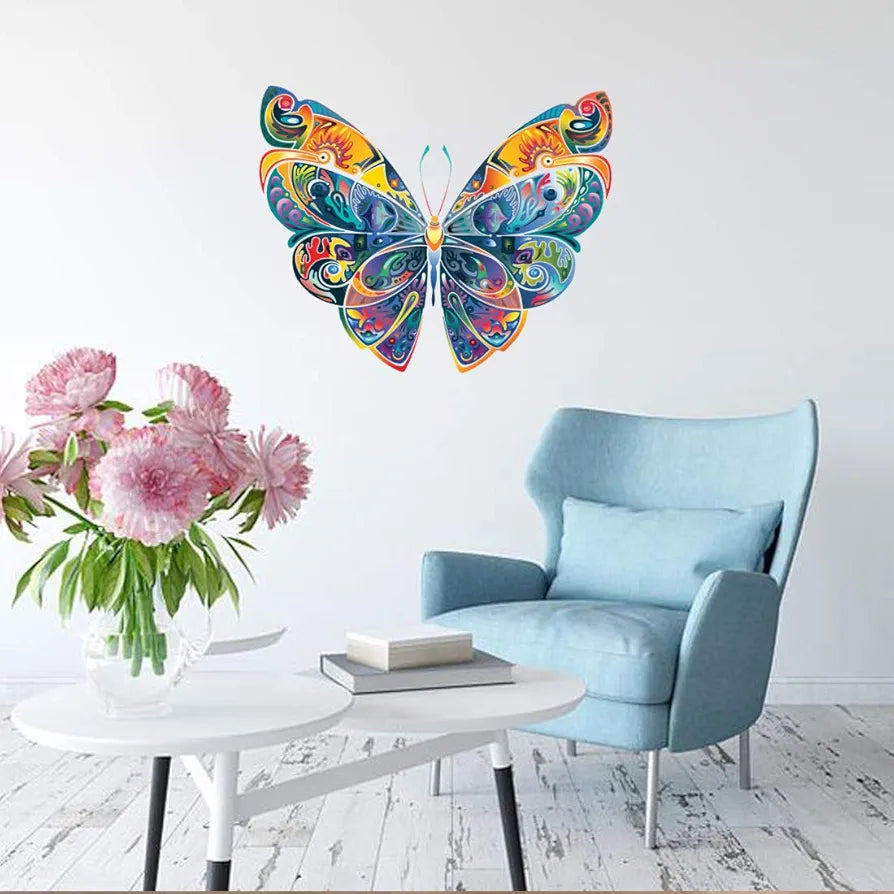 Rangoli White Glossy Vinyl Wall Sticker Premium Self-Adhesive Waterproof Decorative Wall Decal for Bedroom, Living Room, Office & Home Decoration Easy to Apply. Parent-14, Design-8