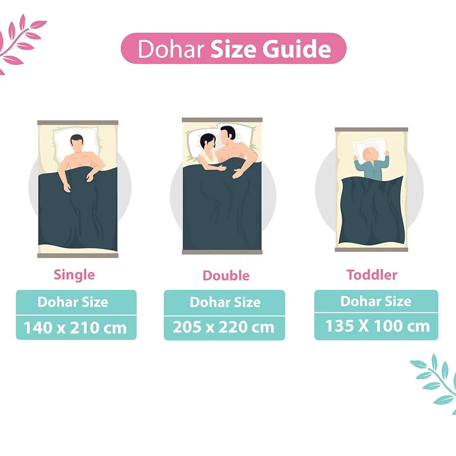 Divine Casa 100% Cotton Single Bed Dohar | Lightweight & Soft AC Blanket | Reversible Summer Quilt | Cozy & Breathable | 210 x 140 CM, Rose Pink