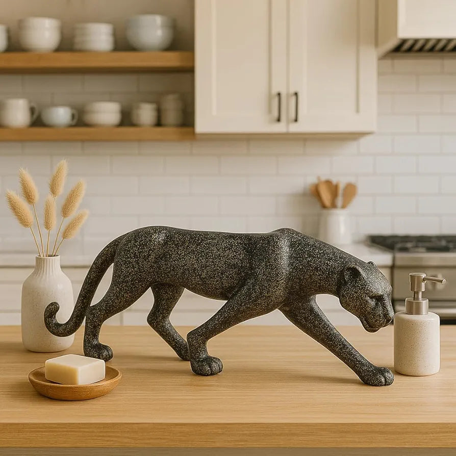 Xtore Beautiful Leopard Statue for Home Decor 