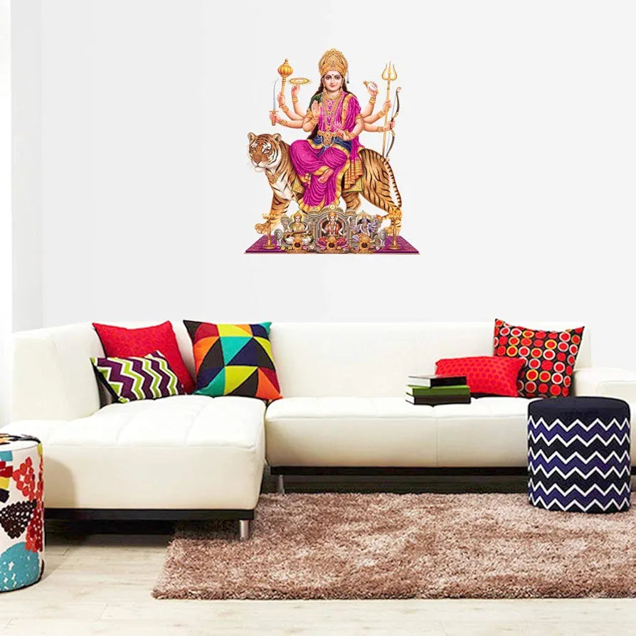Rangoli White Glossy Vinyl Wall Sticker Premium Self-Adhesive Waterproof Decorative Wall Decal for Bedroom, Living Room, Office & Home Decoration Easy to Apply. Parent-5, Design-10