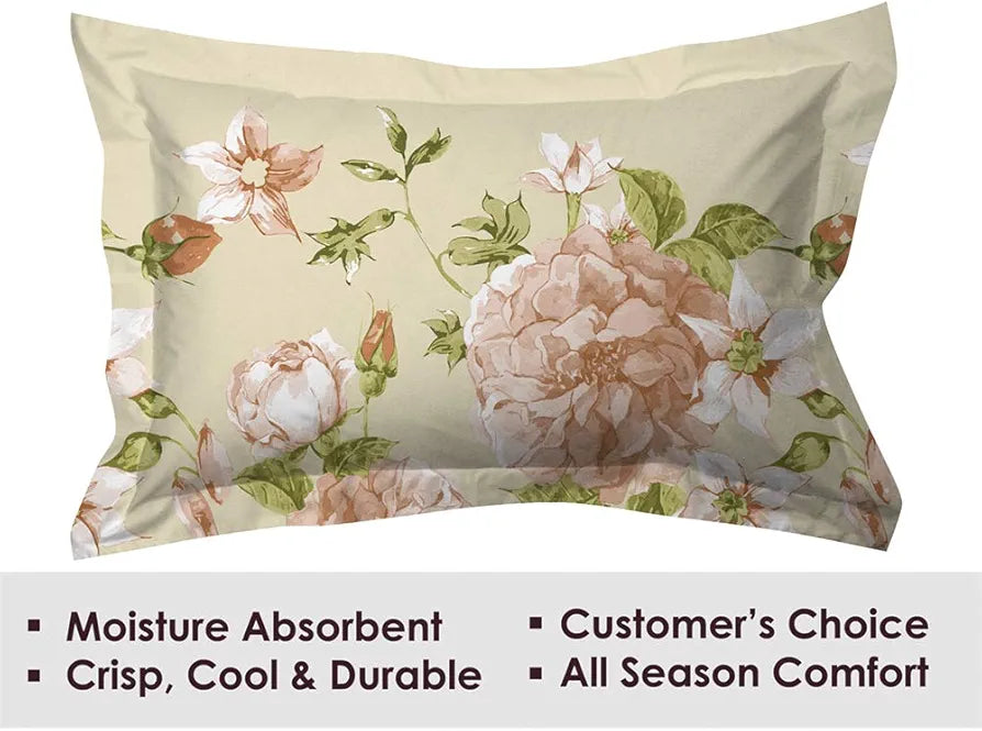 Layers Tuscany Repeat Cotton 104 TC Single Bedsheet Set 