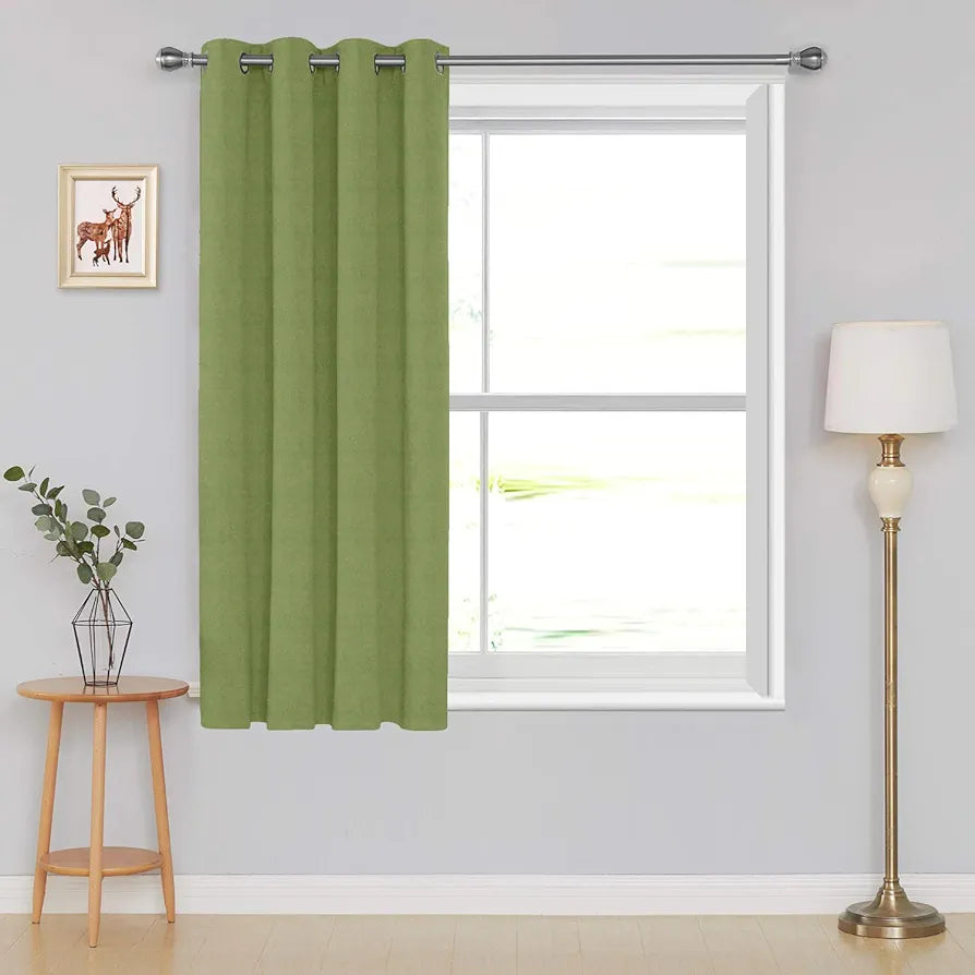Divine Casa Velvet Blackout Window Curtain 5 Feet | Premium Thermal Insulated & Noise Reducing Room Darkening Panel for Bedroom, Living Room & Office | 1 Piece