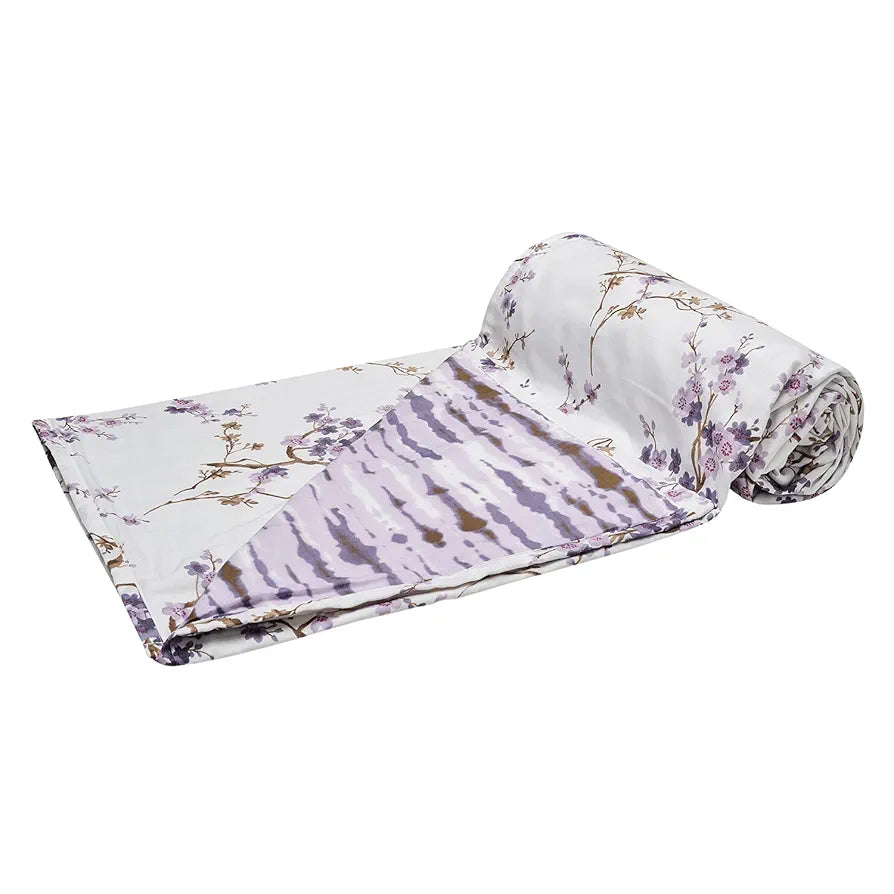 Trance Home Linen Pure Cotton Reversible Dohar Toddler Size | Infants - New Born Blanket | Soft Light-Weight Bed Blanket 0-4 Years Kids 