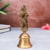 The Advitya Brass Krishan with Flute Standing on Bell