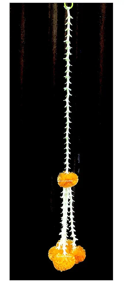 SPHINX Artificial Rajnigandha & Clustered Marigold  Strings for Decoration Approx 2.33 ft - 