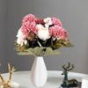 Bunch Artificial Dahlia Peony Flowers Pink