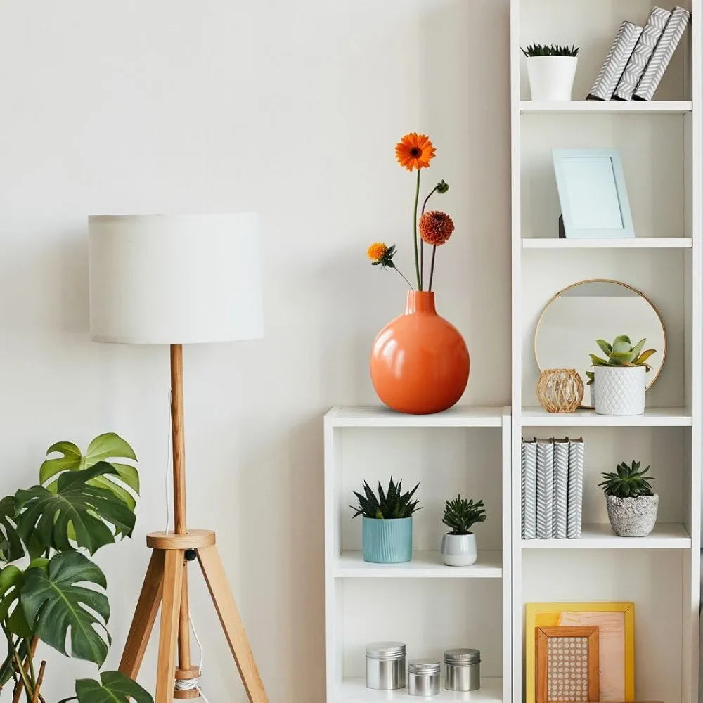 Behoma Metal Flower Vase for Home Decor| Decoration Item for Living Room Office| Table Decorative Flower Pot for Gifting 