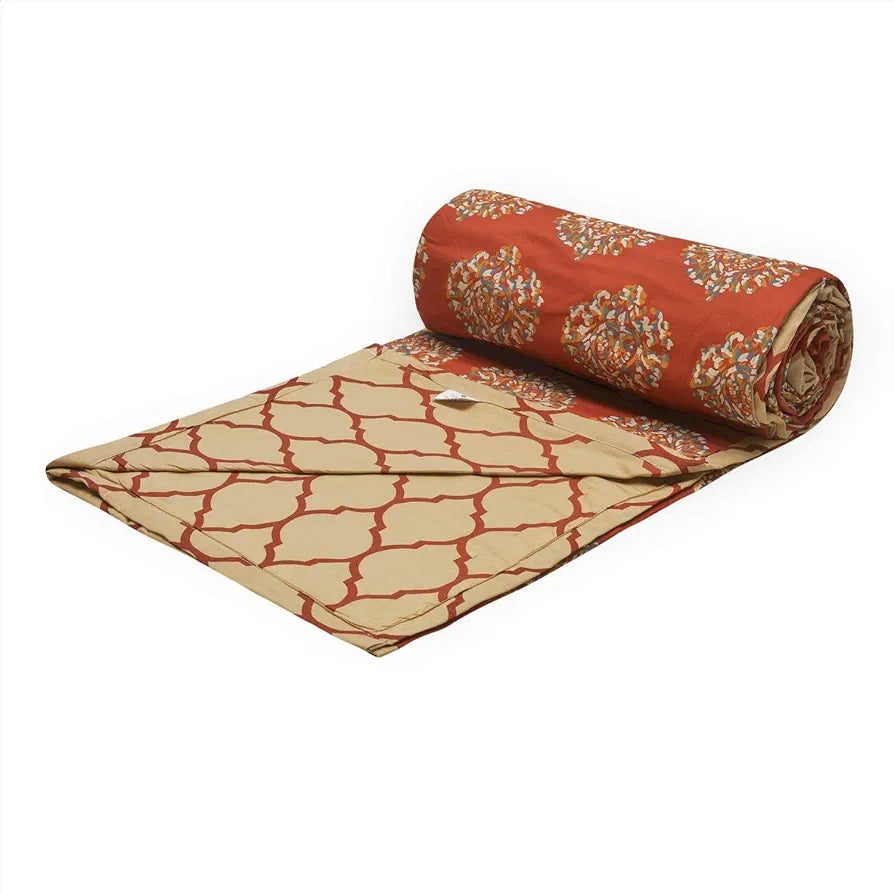 Trance Home Linen® Pure Malmal Cotton Multipurpose Baby Dohar | 3-Layered Baby Swaddle | Soft -Lightweight Baby Blanket | Crib Blanket 