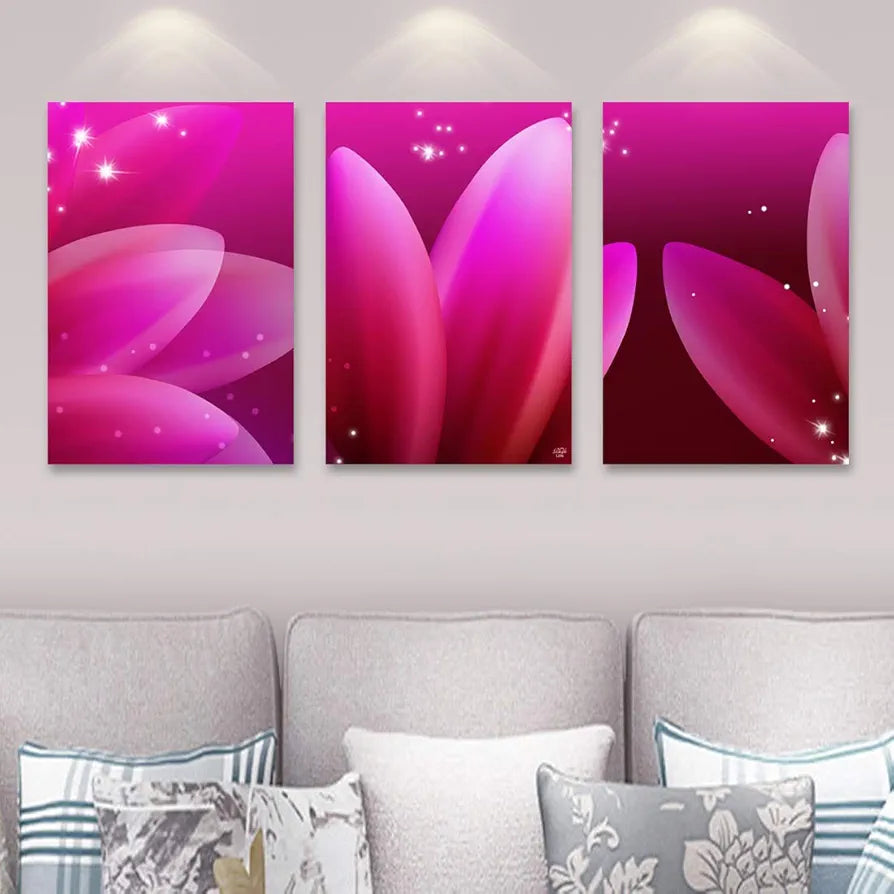 Rangoli MDF 3 Pcs Wall Poster 12x18 Inch Decorative Wall Art for Home, Office, Living Room. P-4, Design-4