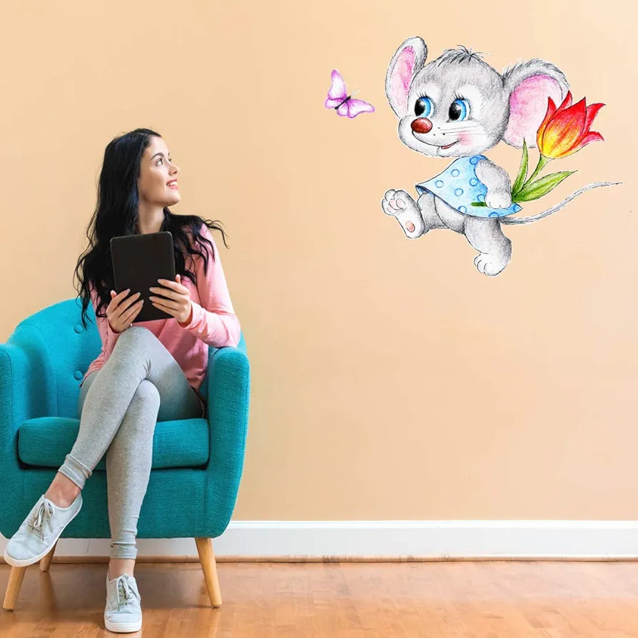 Rangoli White Glossy Vinyl Wall Sticker Premium Self-Adhesive Waterproof Decorative Wall Decal for Bedroom, Living Room, Office & Home Decoration Easy to Apply. Parent-14, Design-4