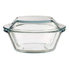 Femora Borosilicate Serving Bowl | Glass Casserole Set, Glass Bowl With Lid, Microwave Safe Bowl Set | Pack of 1 | 1500 Ml