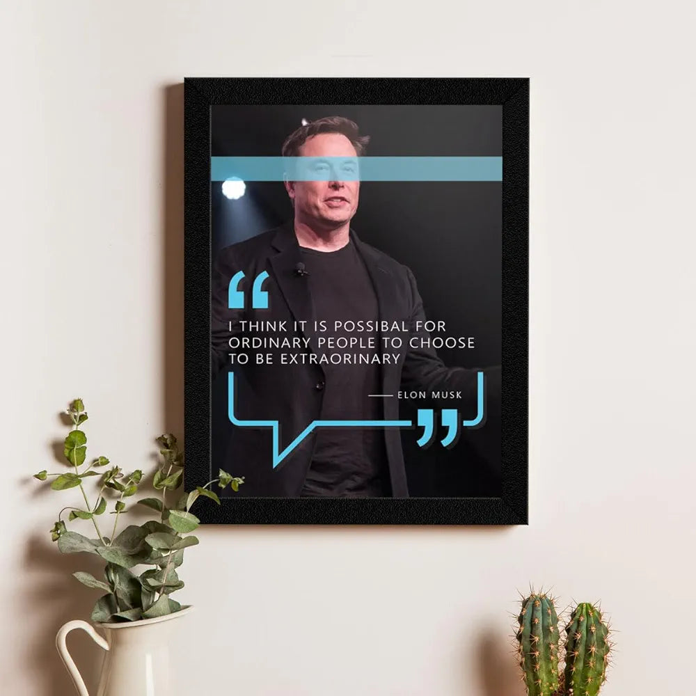 ArtX Paper Big Quote Wall Frame Art Painting, Multicolor, Inspirational, 10X13 inches each, 20 X 26 inches, Set of 4 