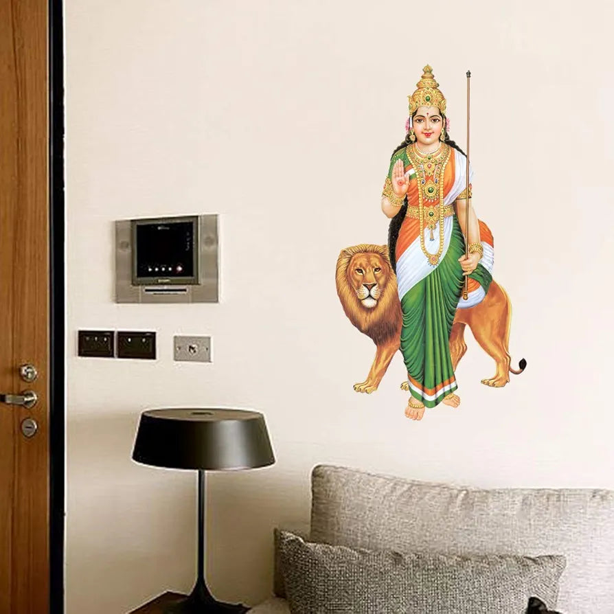 Rangoli White Glossy Vinyl Wall Sticker Premium Self-Adhesive Waterproof Decorative Wall Decal for Bedroom, Living Room, Office & Home Decoration Easy to Apply. Parent-4, Design-24