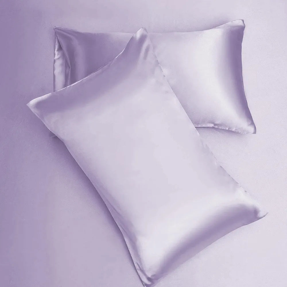 Cloth Fusion Satin Pillow Cover Set of 2 for Hair and Skin Care, Perfect Pillow case with 3 Satin Soft Scrunchies for Women 