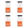 Femora Kitchen Storage Jars Clear Glass Jar With Steel Lid Air Tight Jar | 1000 Ml | Pack of 4 | Black Lid