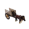 Ecraftindia Antique Finish Open Bullock Cart Brass Showpiece | Brown