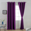 Divine Casa Super Satin Blackout Door Curtains Solid Panels for Complete Light Block Size 7 Feet Colour Deep Purple (Pack of 2)