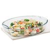 Borosil Borosilicate Glass Oval Baking Oven & Microwave Safe Dish | 2.5 Litres | Transparent