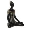 Ecraftindia Meditating Lady in Yoga Pose Antique Finish Handcrafted Decorative Polyresin Showpiece